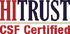 HITRUST HITRUST CSF Certified Red and Black Text