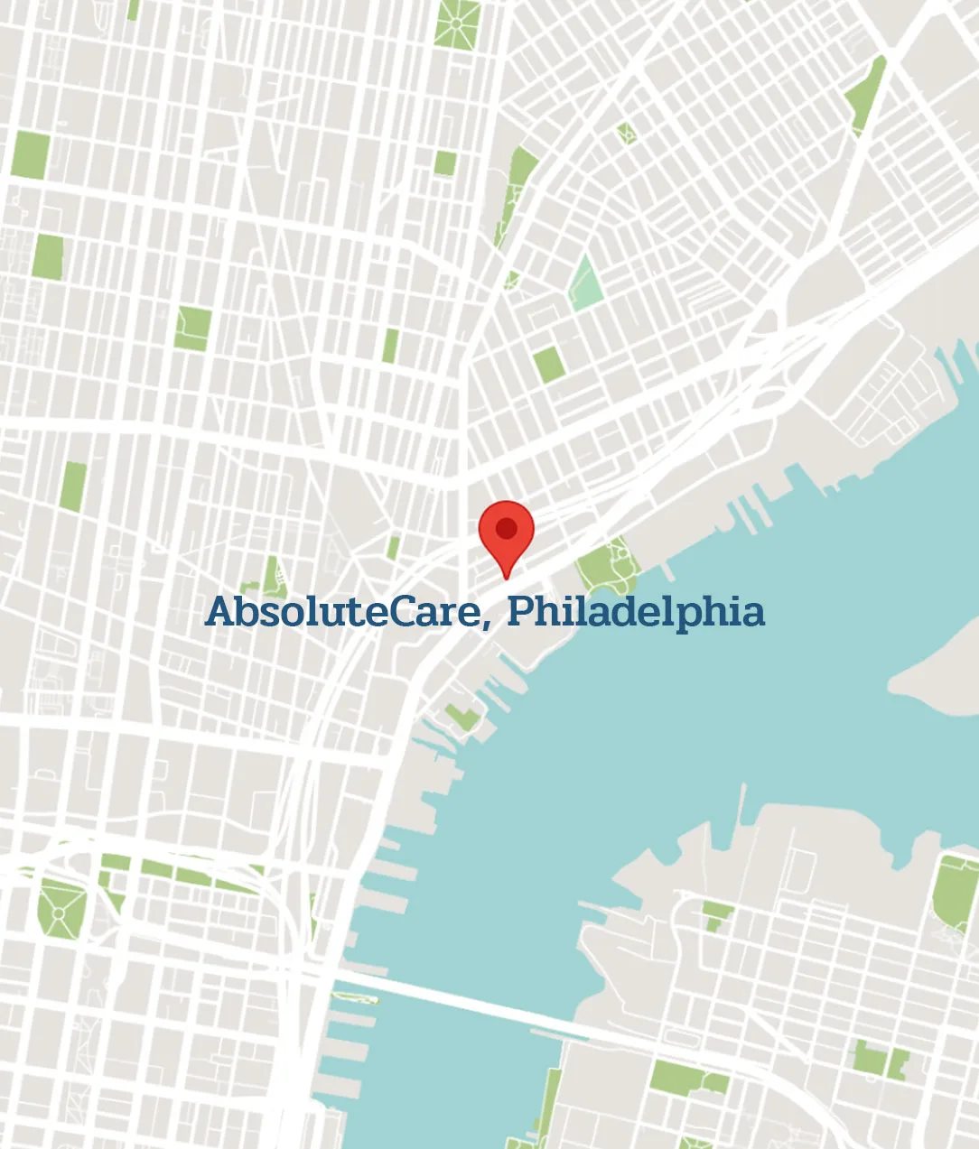 Map-Philly AbsoluteCare Clinic Location Philadelphia Map
