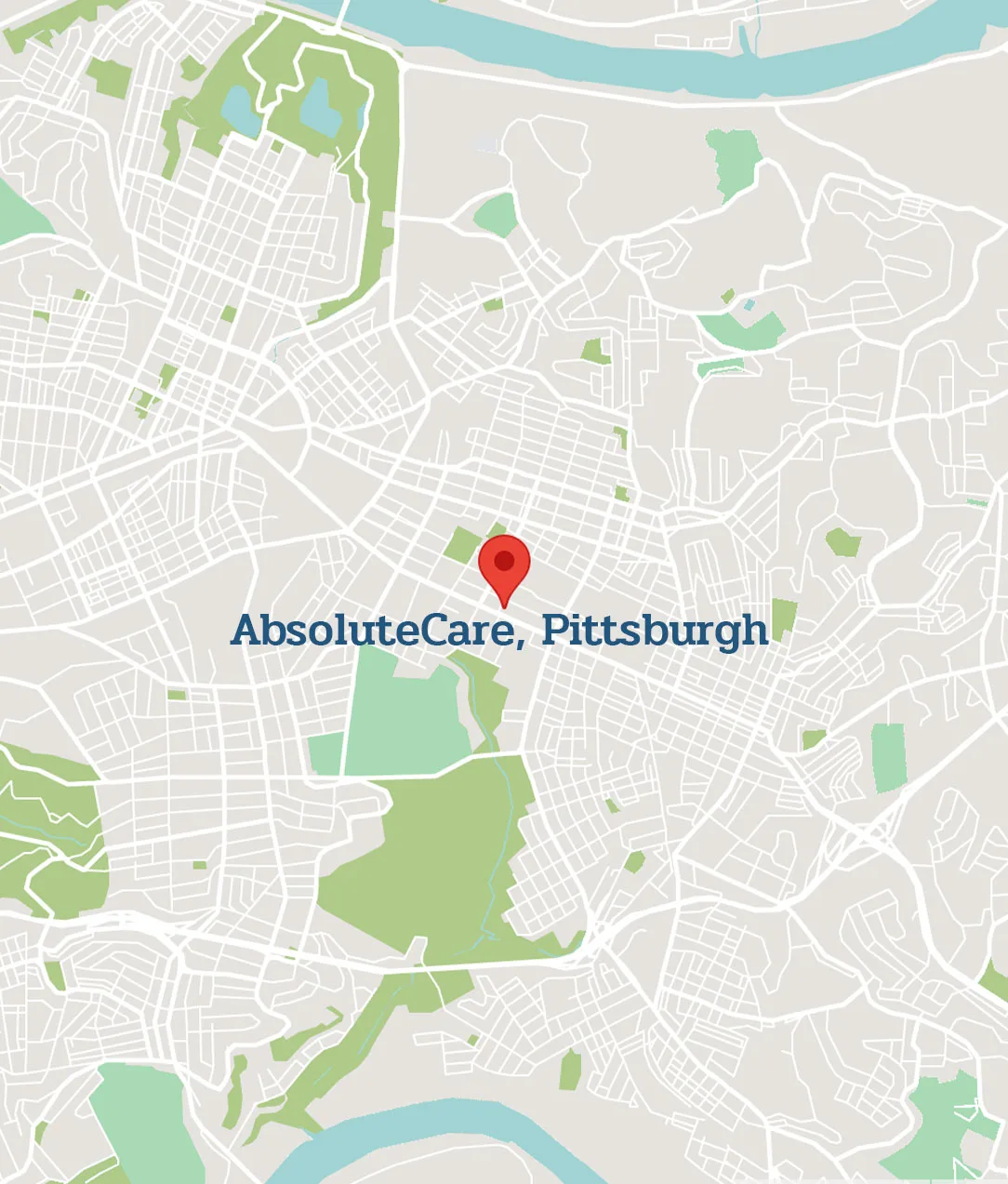 Map-Pittsburgh AbsoluteCare Clinic Location Pittsburgh Map